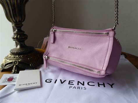 Givenchy: Pink Mini Chain Pandora Box Bag 